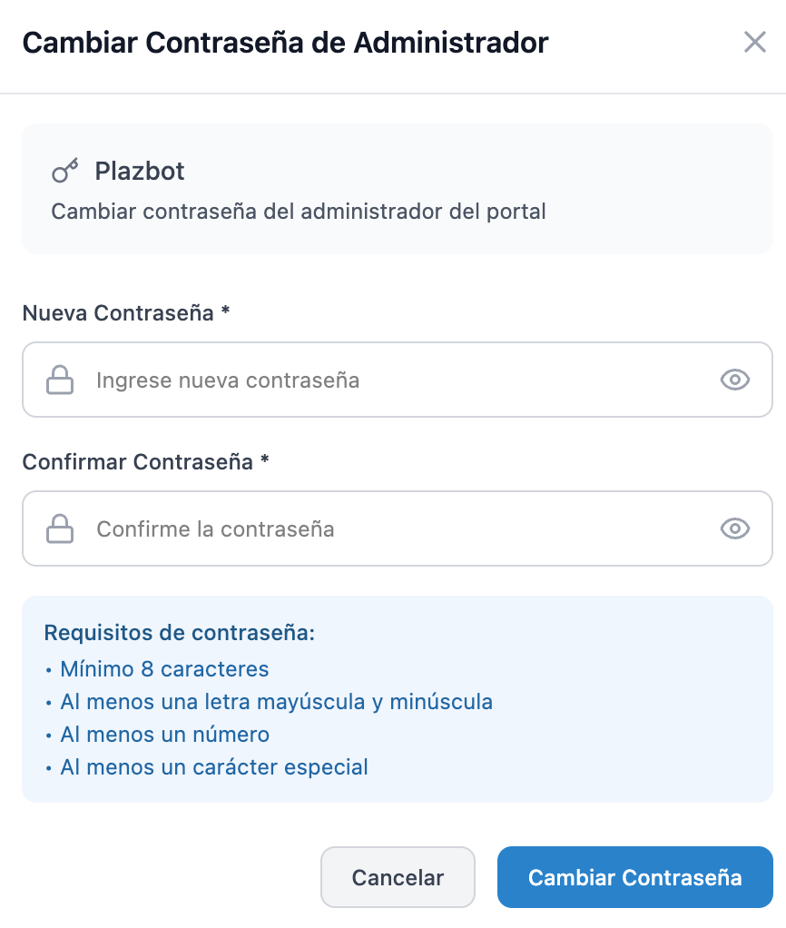 Cambio de Contraseña