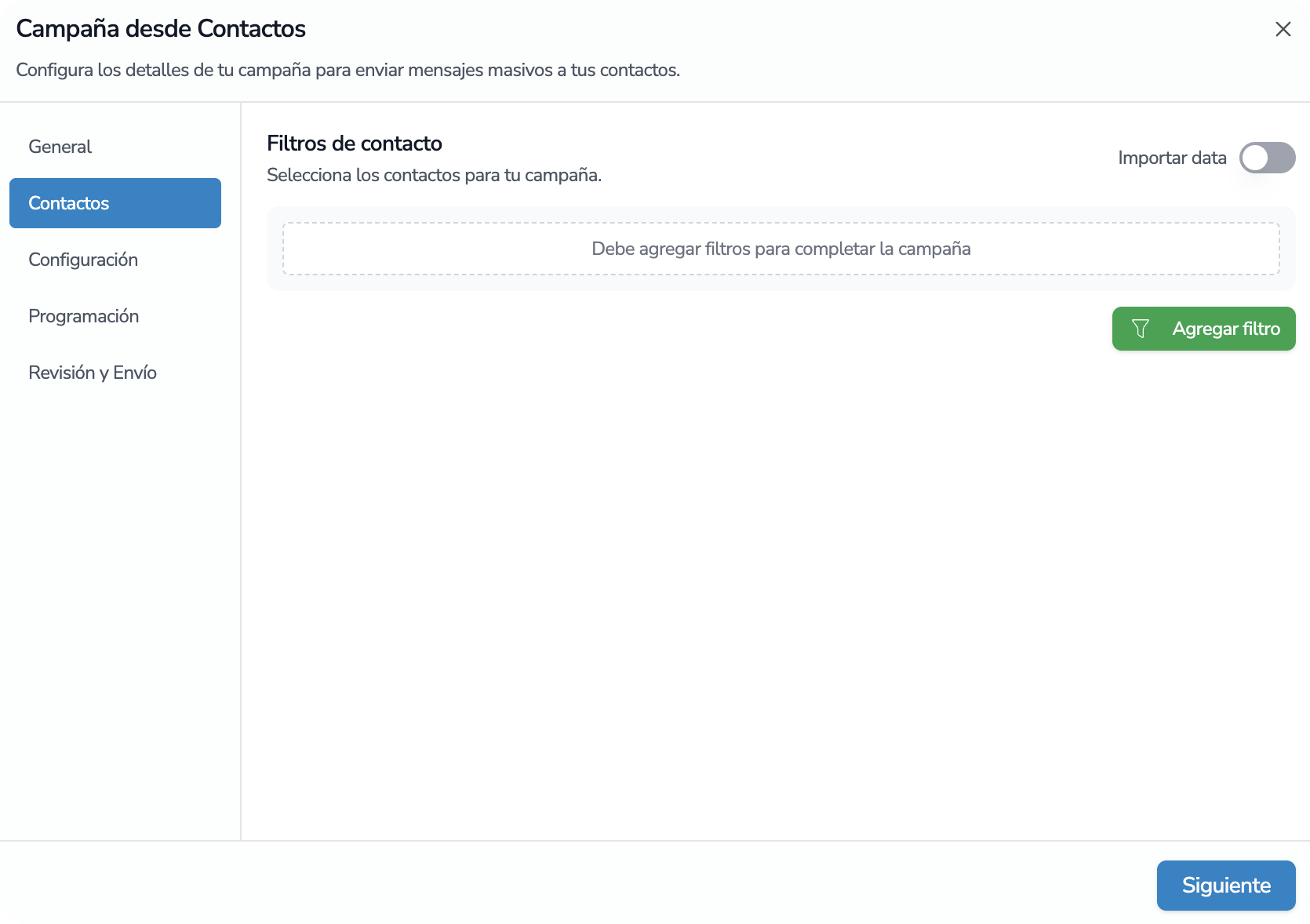 Selección de Contactos