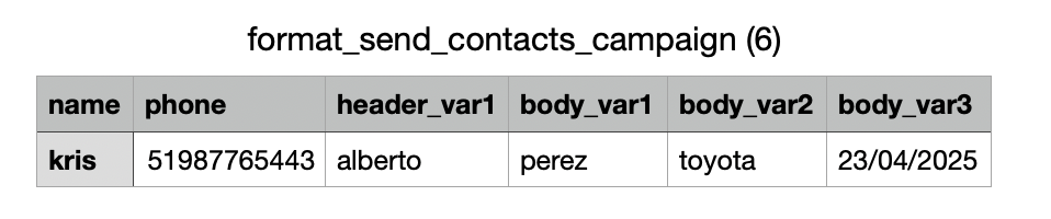 Carga de Contactos en Excel