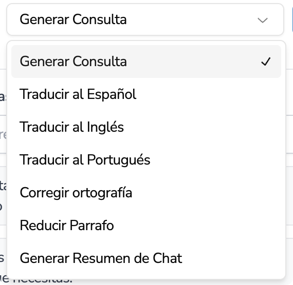Opciones de la IA para Agentes