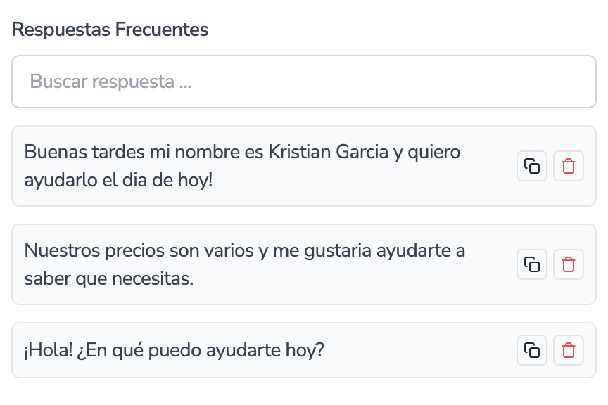 Guardar Respuesta Frecuente Personal