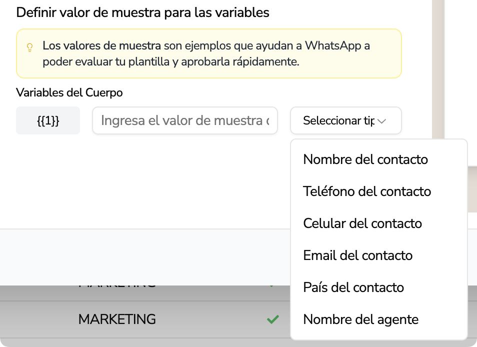 Nuevo Mensaje de Plantilla