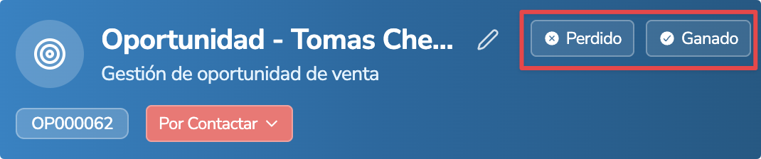 Cambiar Estado Oportunidad