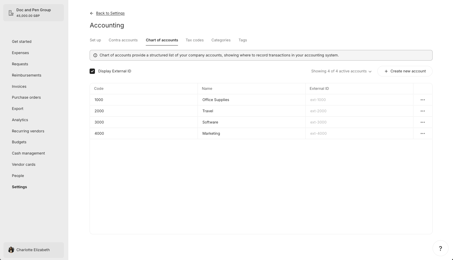 Archive Accounts showing that Entertainment is not longer part of the list