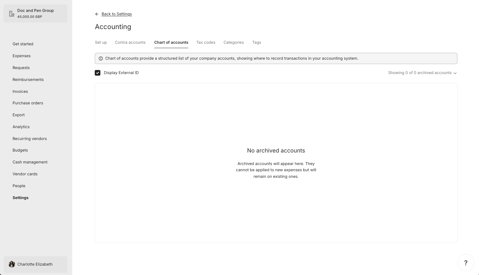 Archived Accounts Empty