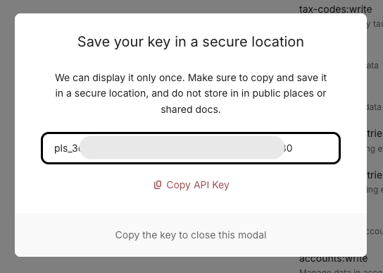 Standalone API Keys - Save