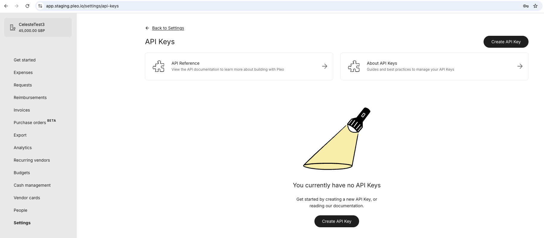 How to Generate Standalone API Keys - Pleo Docs
