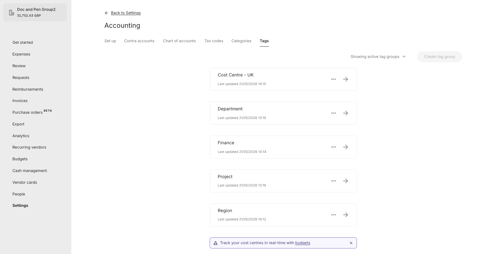 Active Tag Groups in Pleo