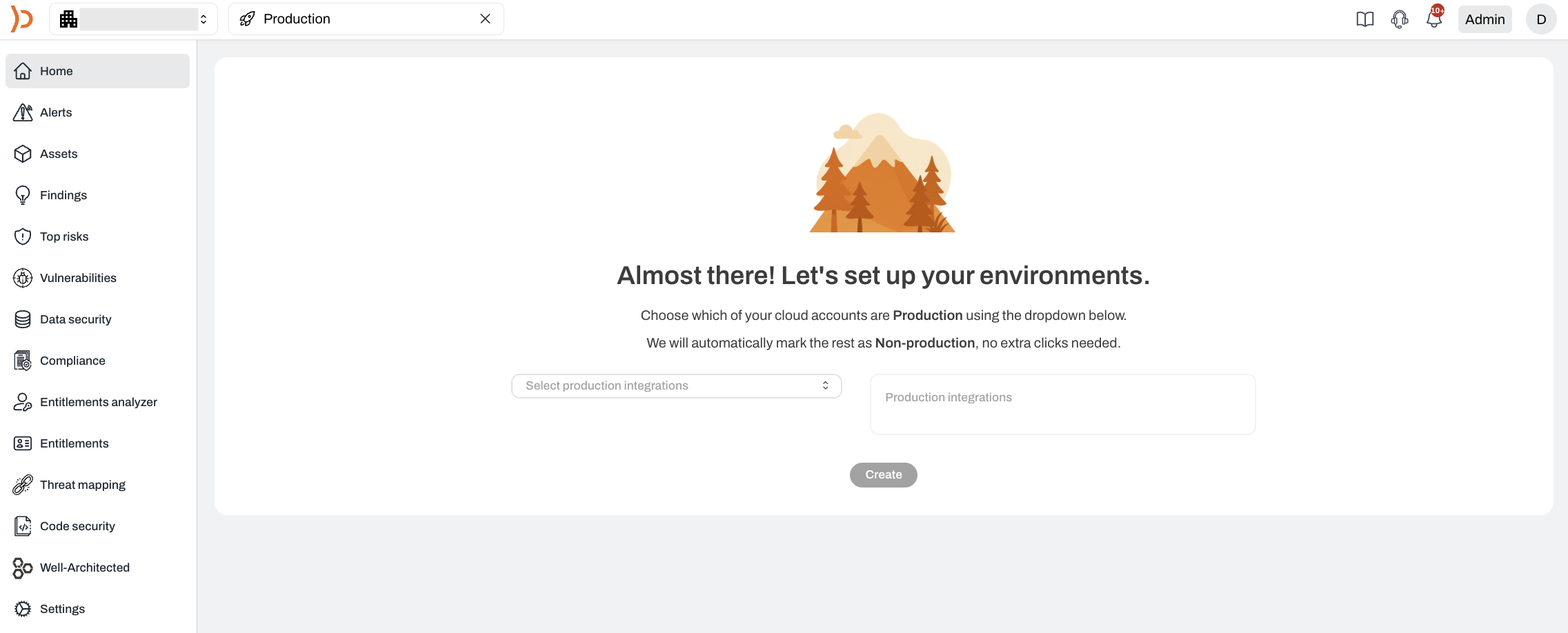 Environment filter showing available integrations ready for Production or Non-production assignment