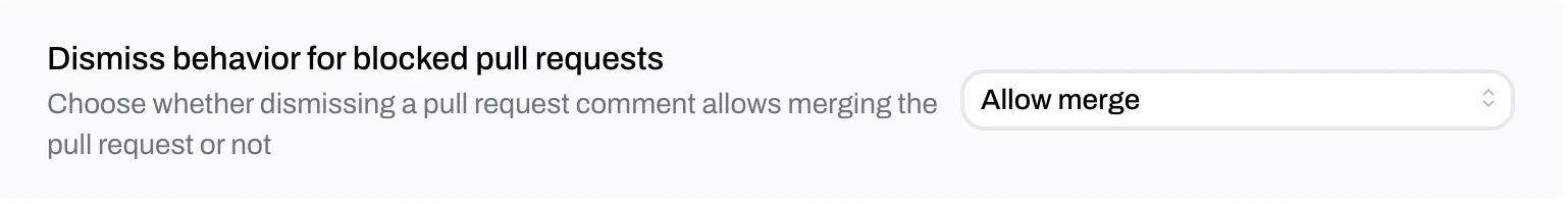 Dismiss behavior configuration in Plerion for Azure DevOps