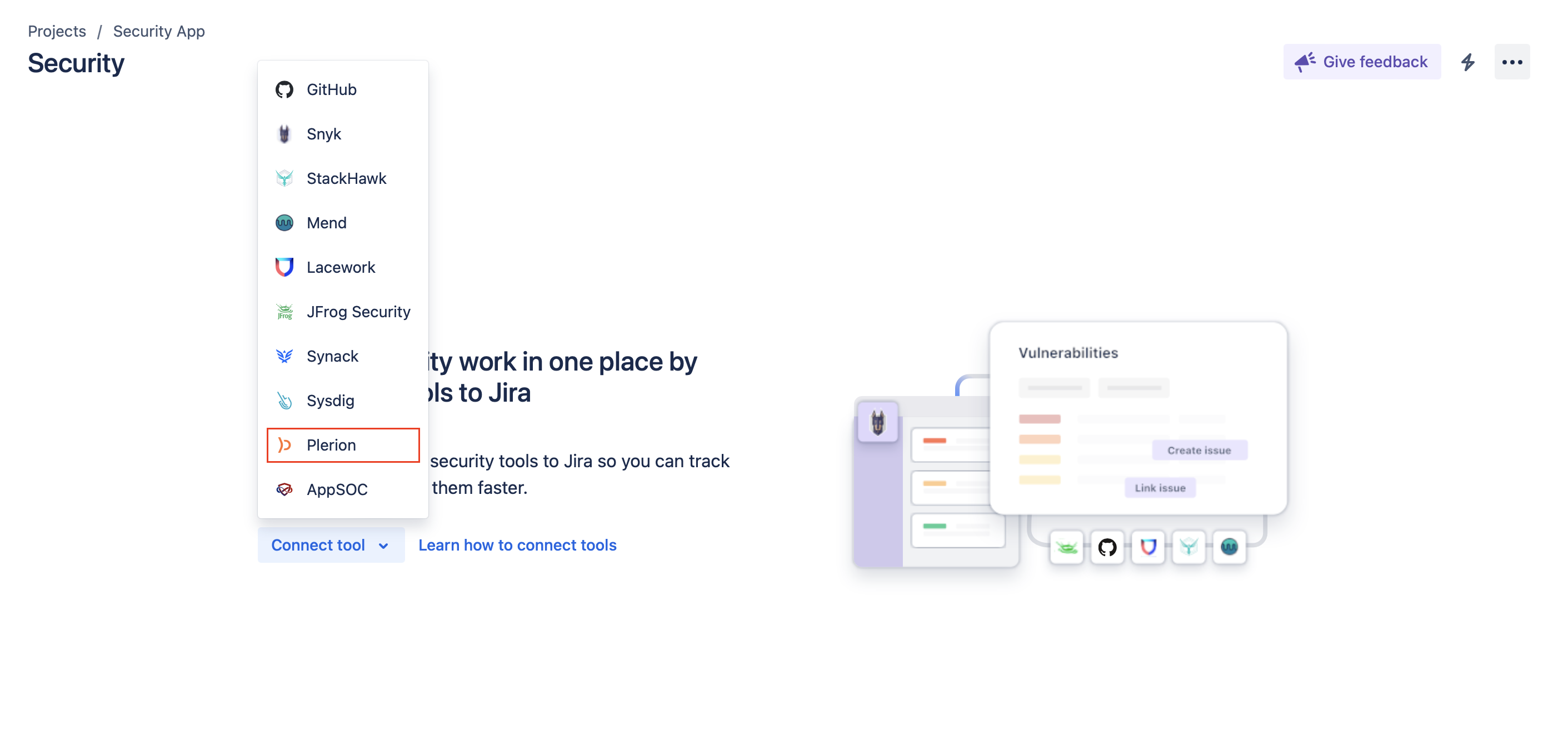 List of available tools with Jira Security