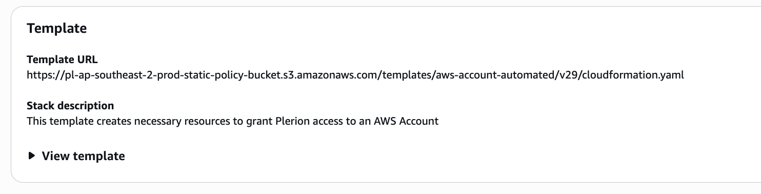 AWS CloudFormation Quick create stack page