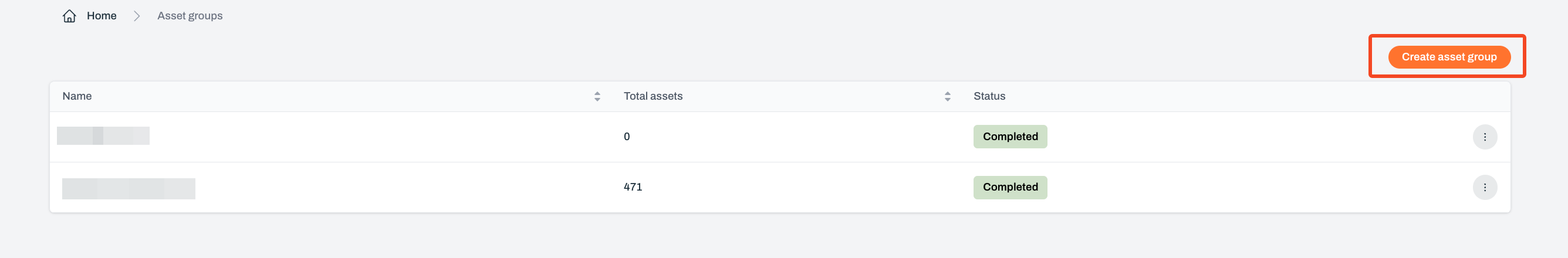 Create Asset Group
