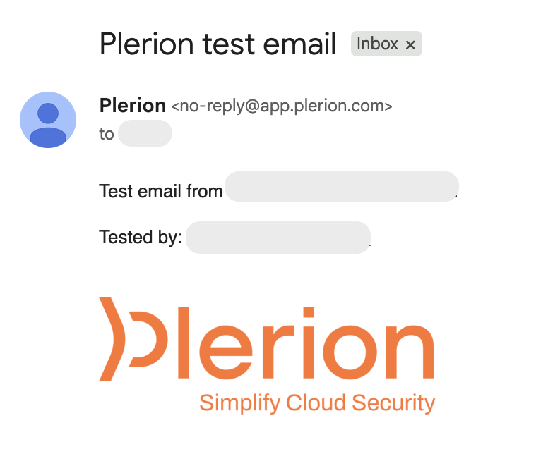 Test email received