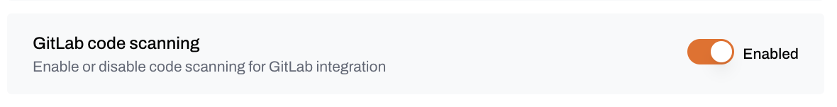 Integration status toggle in Plerion for GitLab