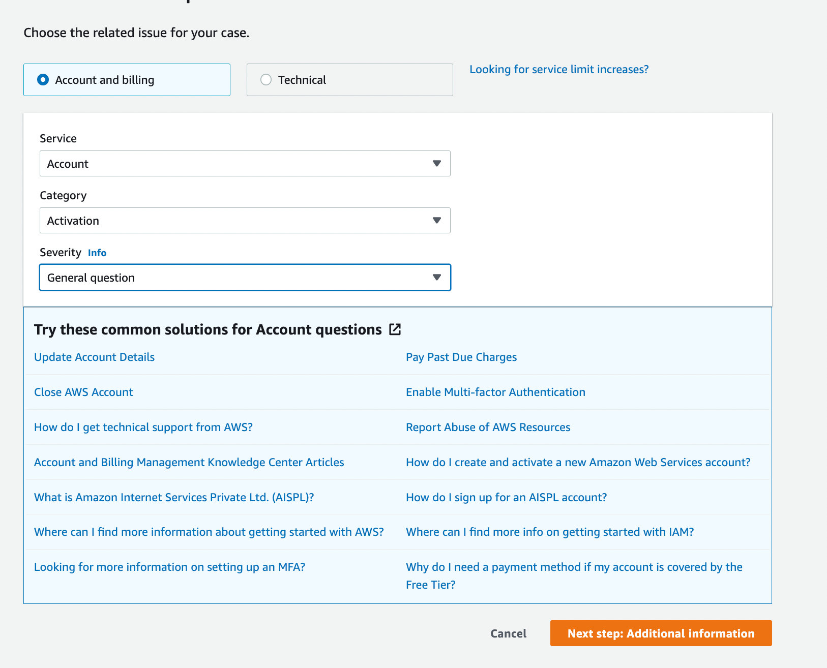 Example AWS email confirming region activation