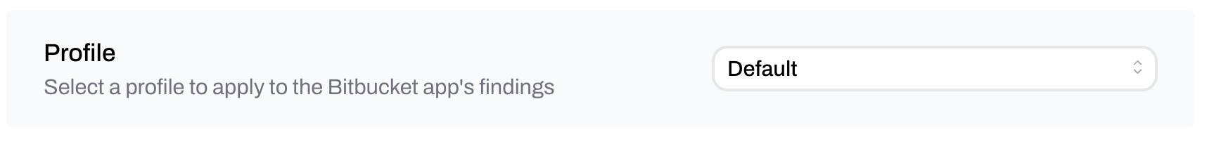 Profile selection in Plerion Bitbucket integration