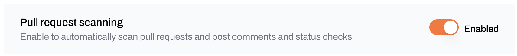 Pull request scanning configuration in Plerion