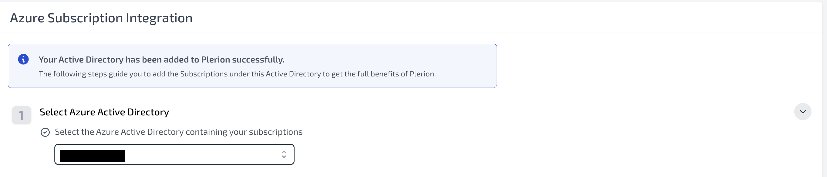 Prompt to add Azure subscriptions linked to the directory