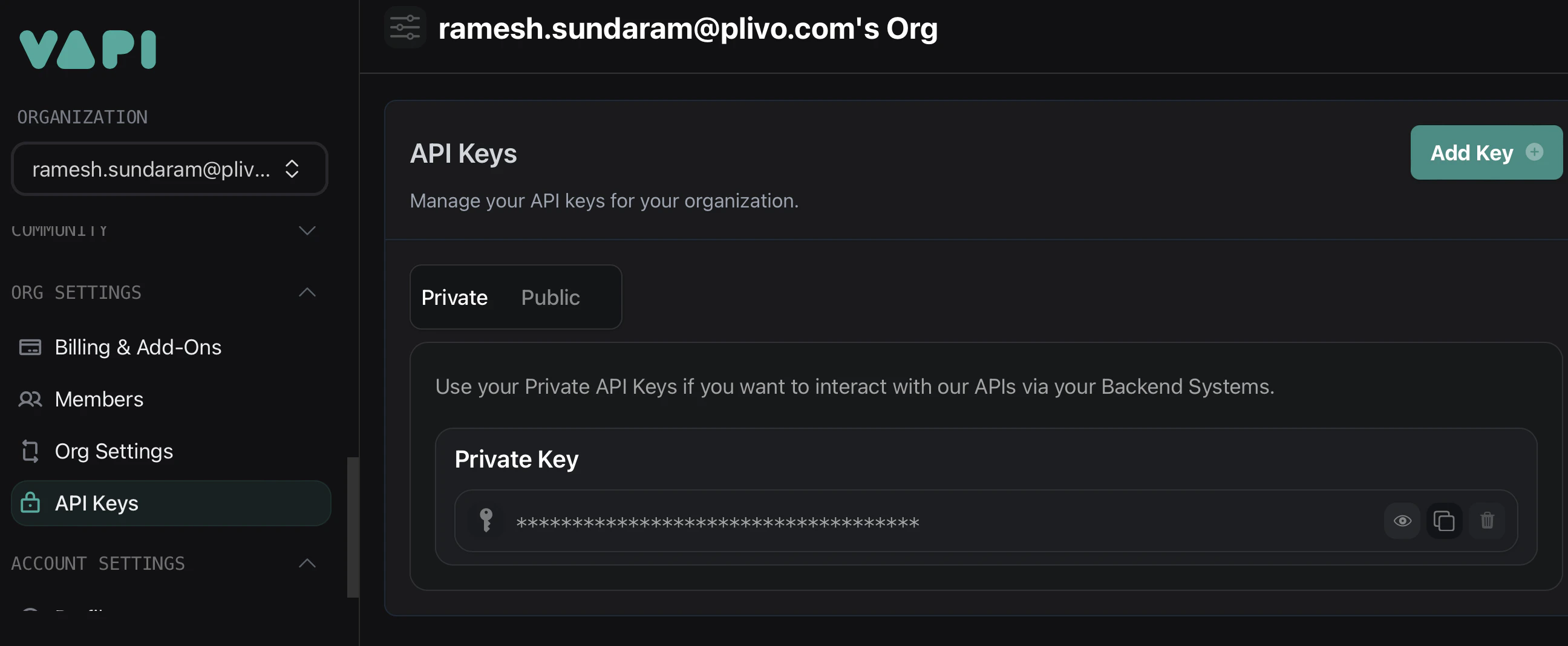 Configure Vapi with the outbound trunk