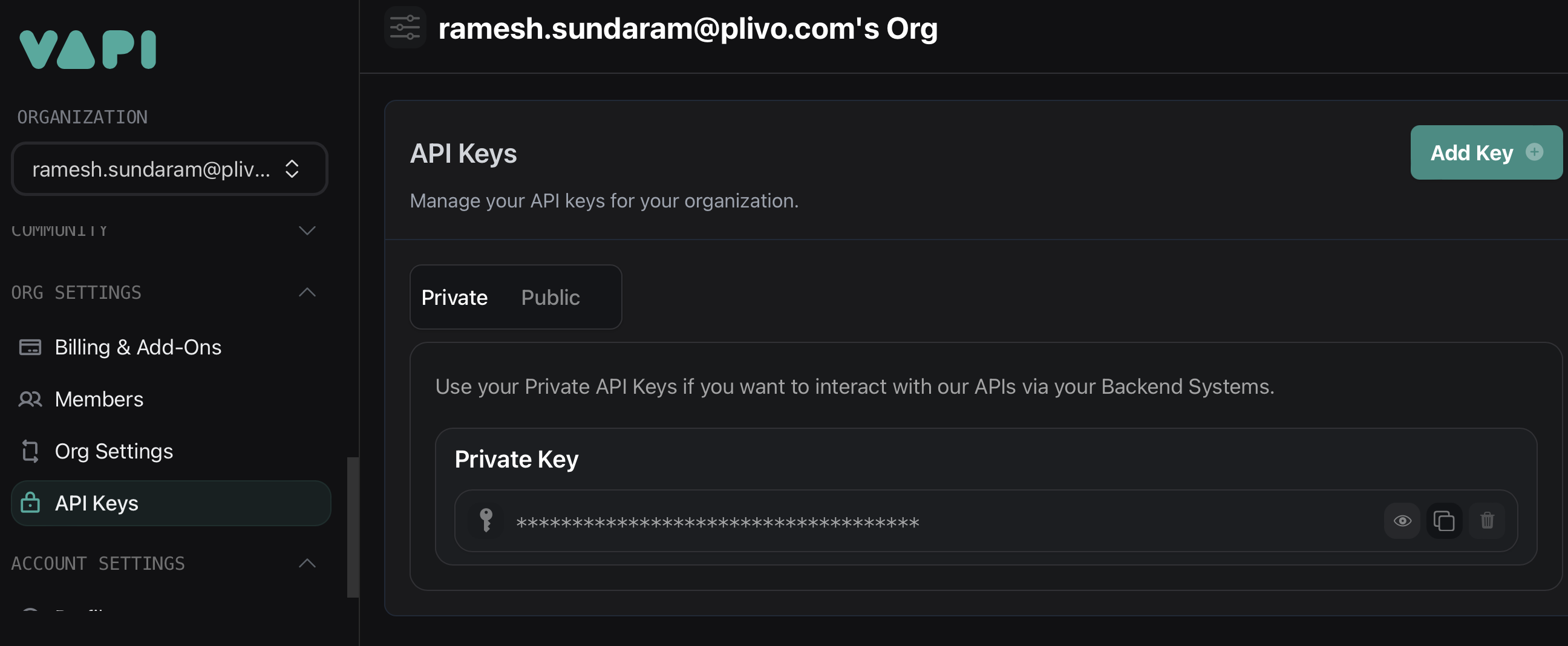 Configure Vapi with the outbound trunk