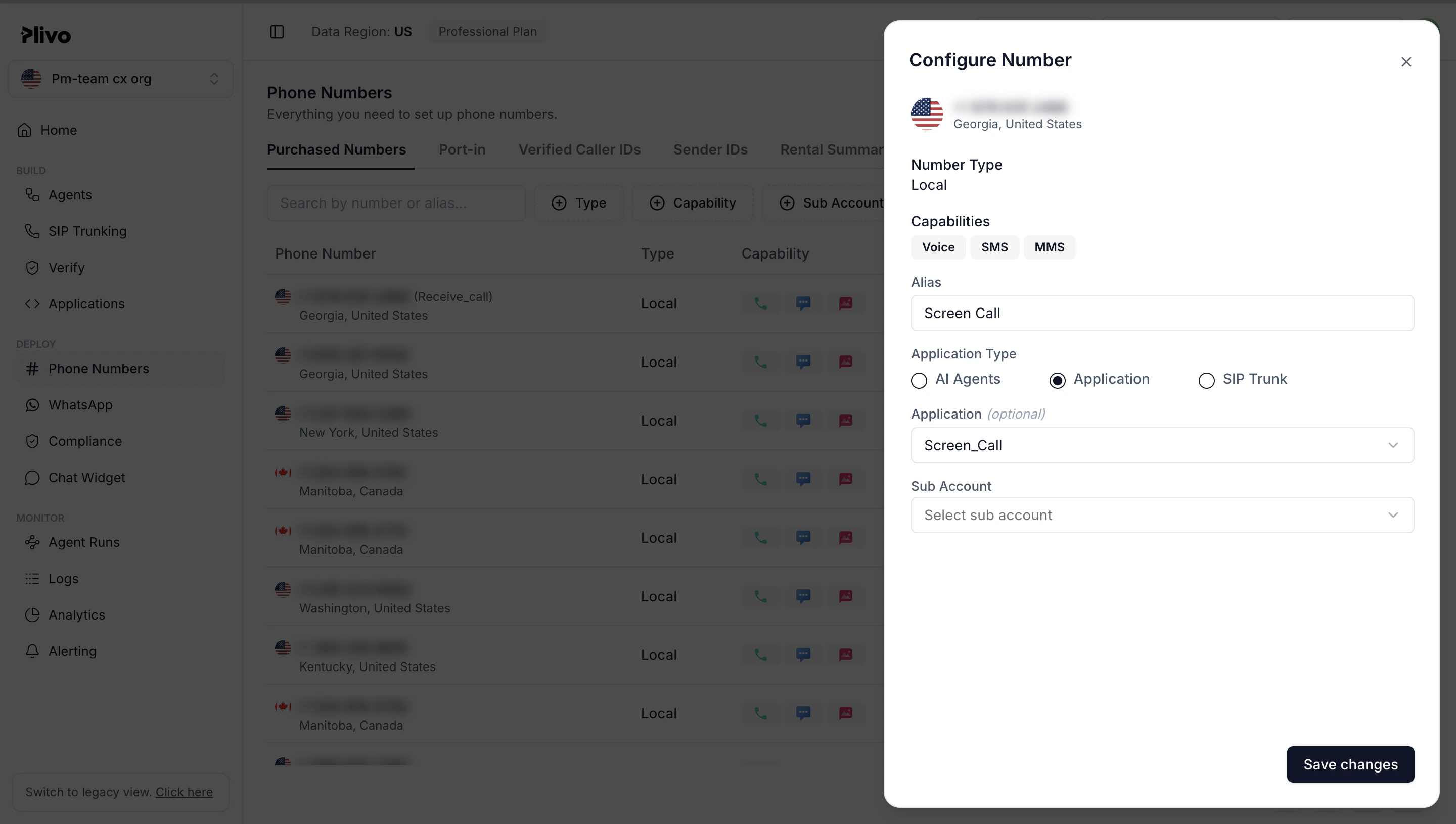 Assign Screen call Application