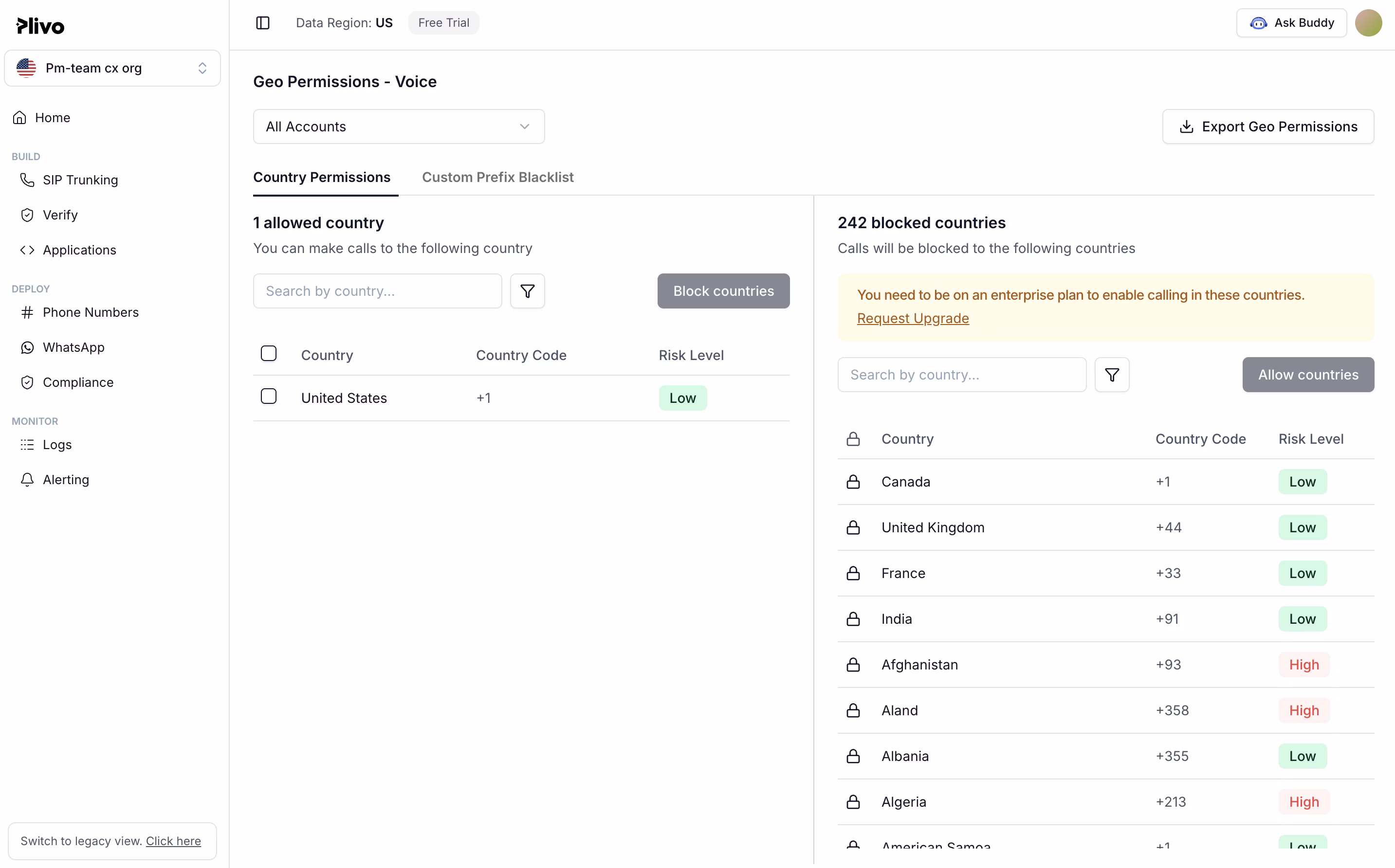 voice prevention- Geo_preferences