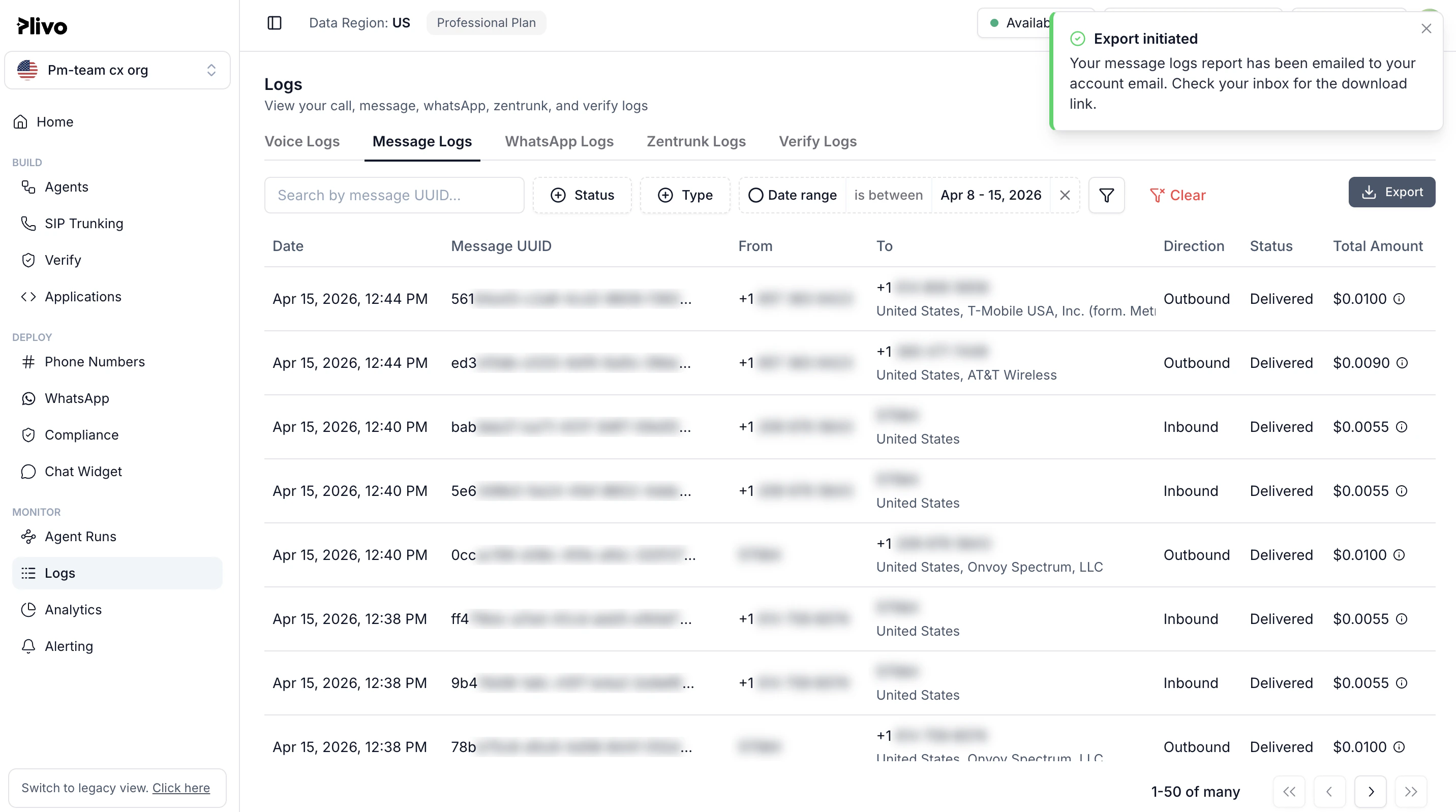 SMS Logs