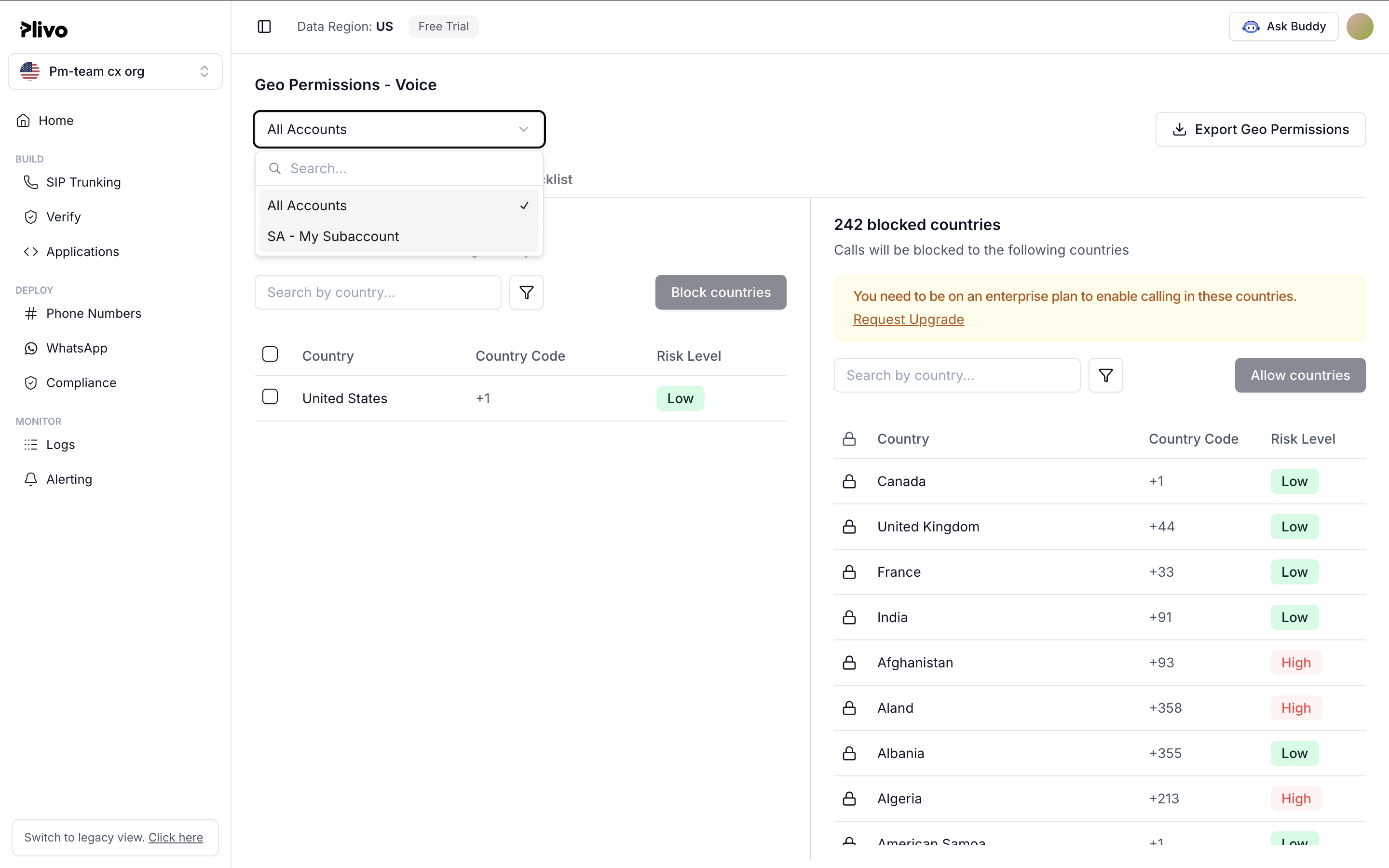 voice prevention-config_specific_subaccounts