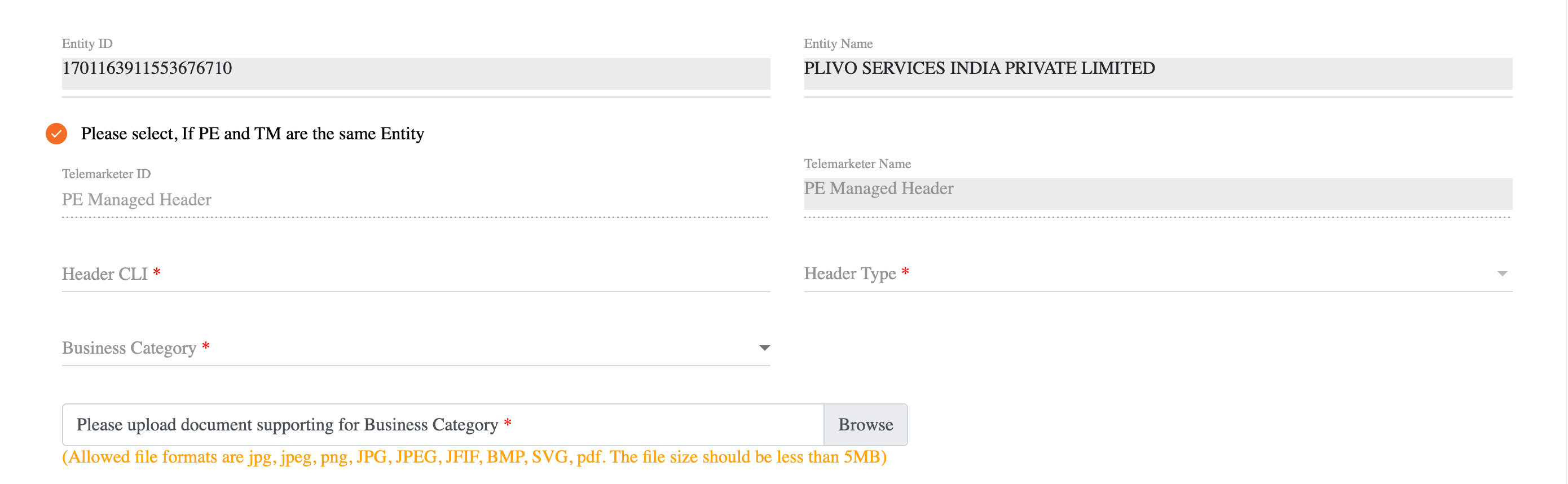Self-Managed selector