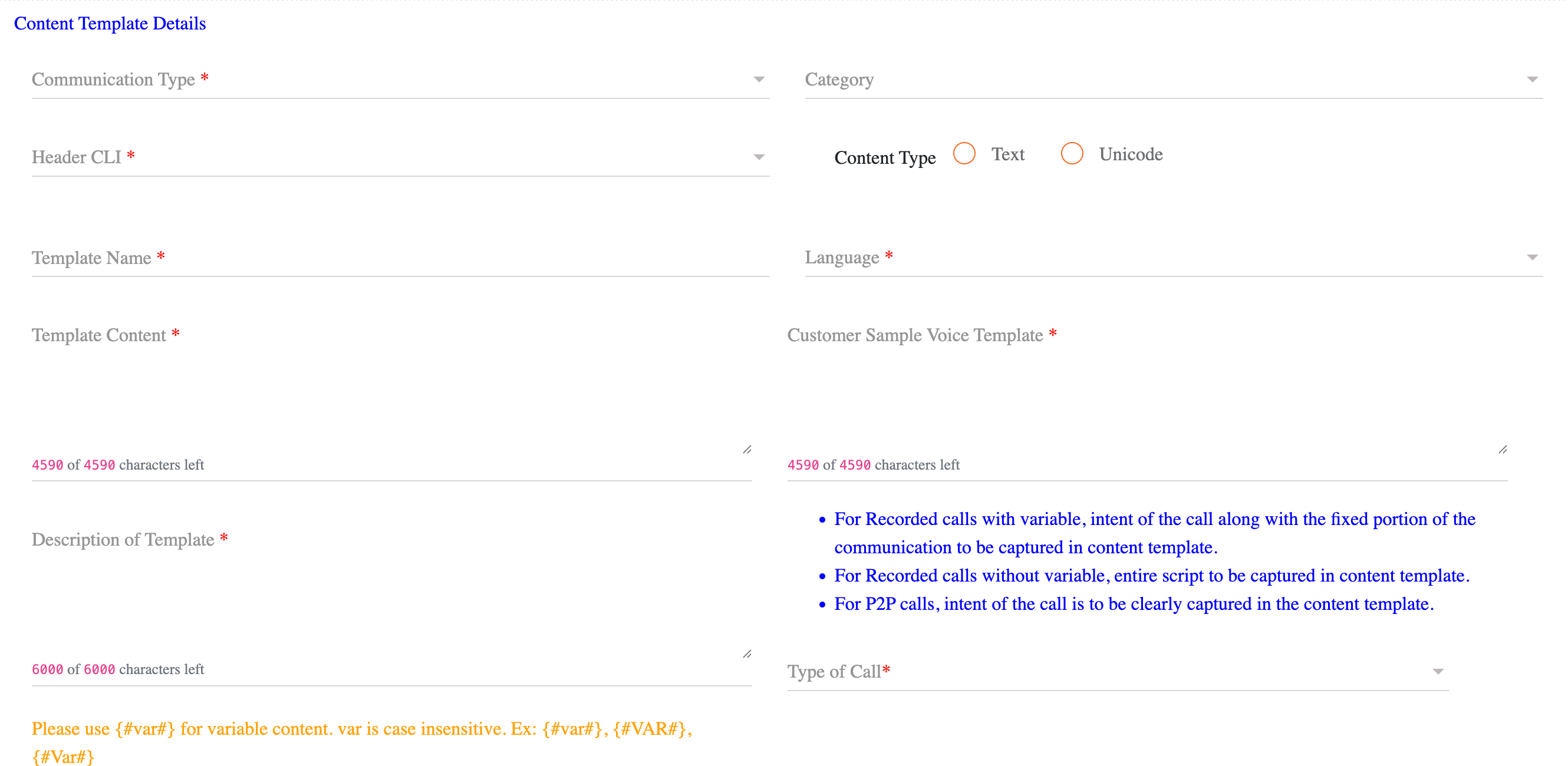 Voice template registration