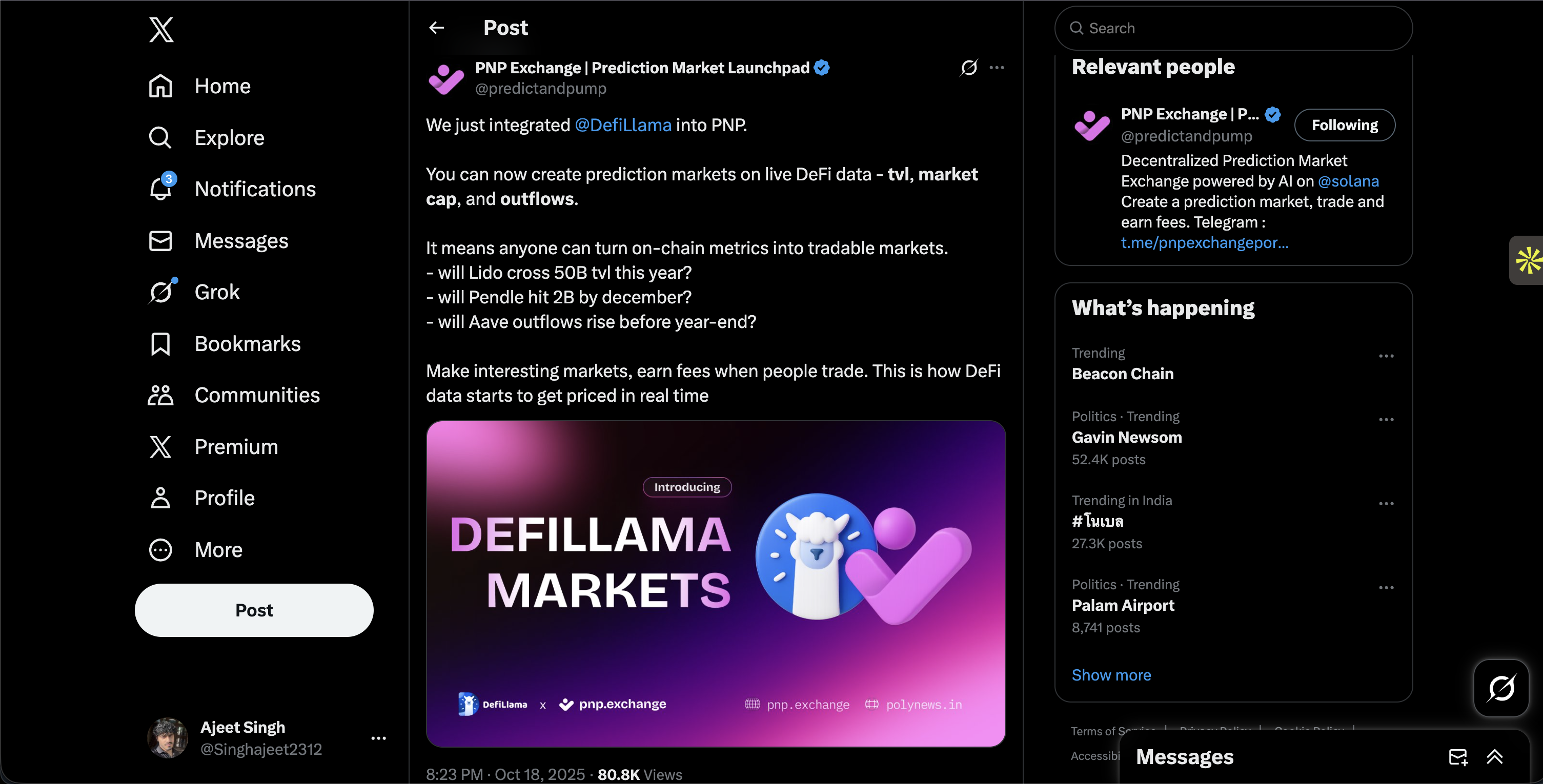 Twitter interface showing how to copy tweet link