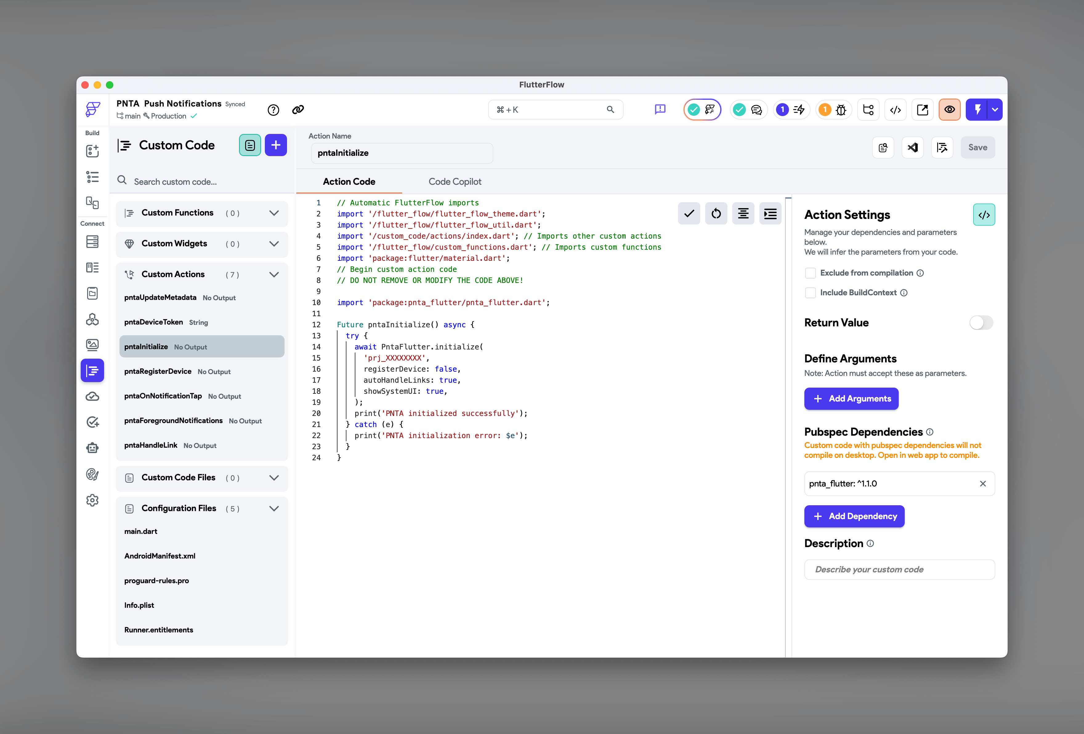 FlutterFlow Custom Actions