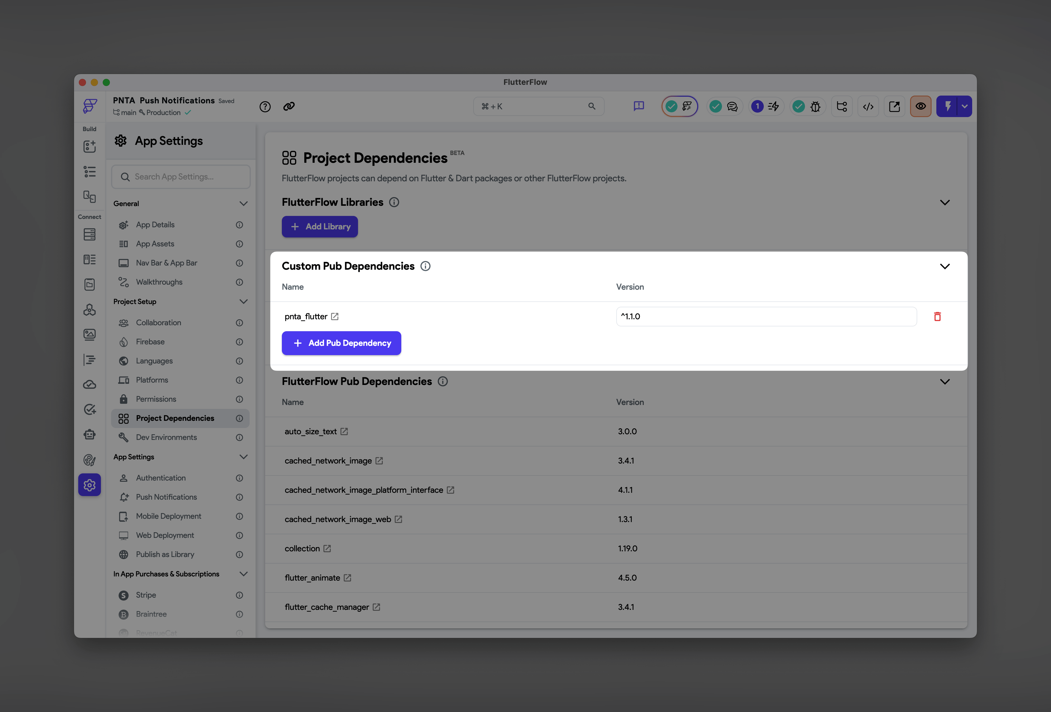FlutterFlow Dependencies