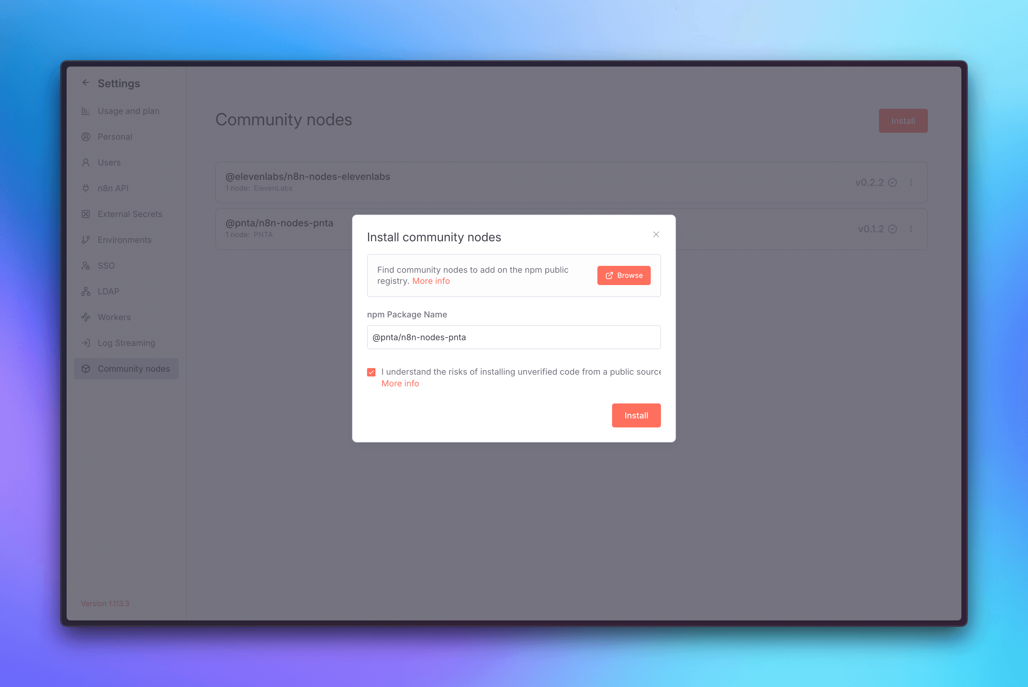 n8n Community Node Installation