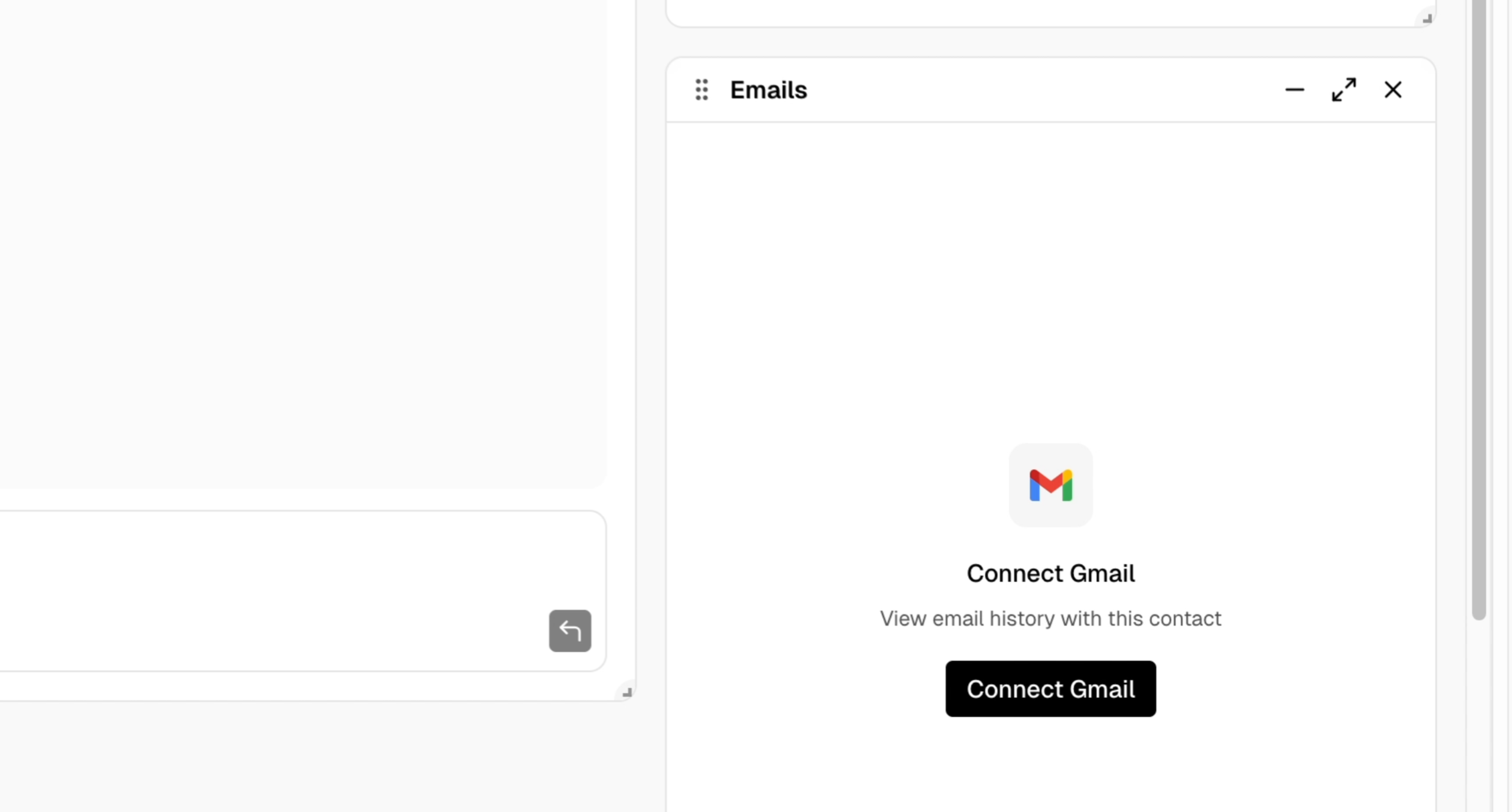 Connect Gmail prompt