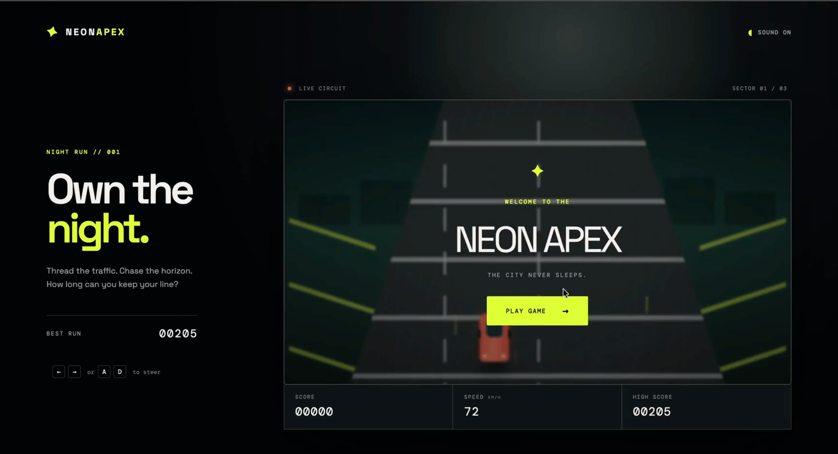 The deployed application running from its Revolte Preview URL.