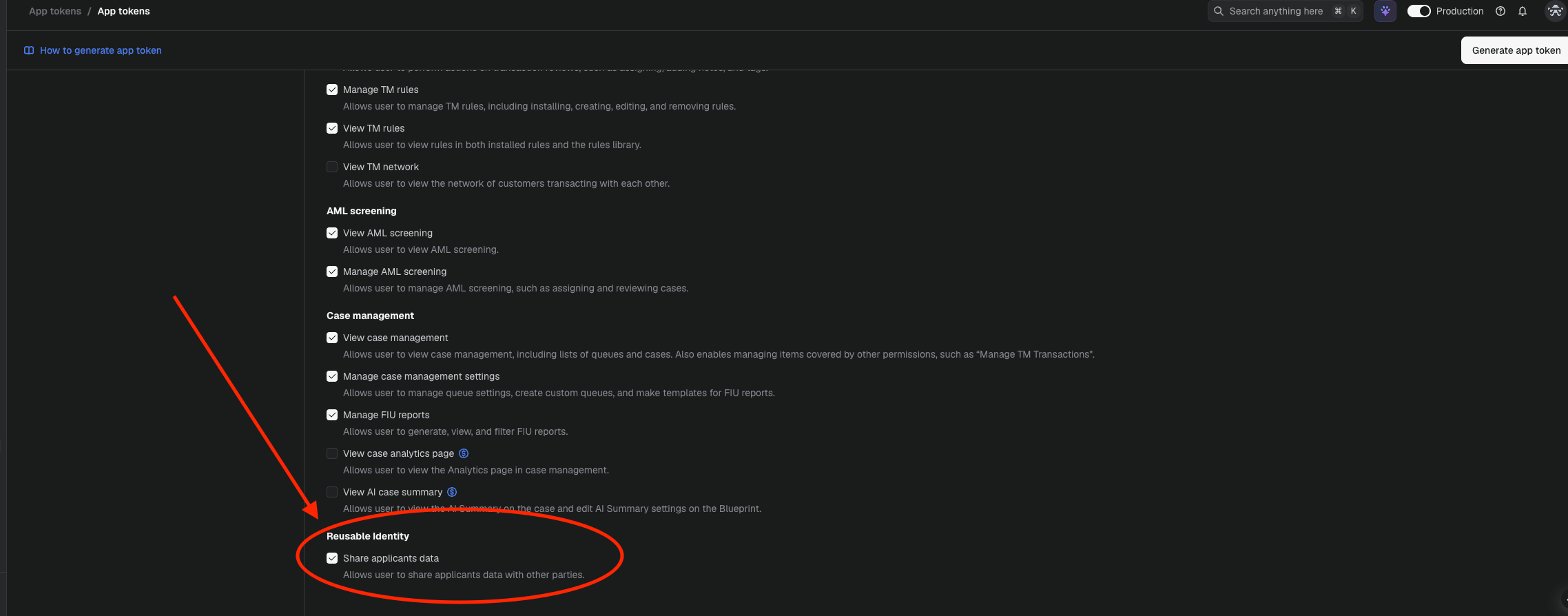 Enable Reusable Identity share applicants data permission