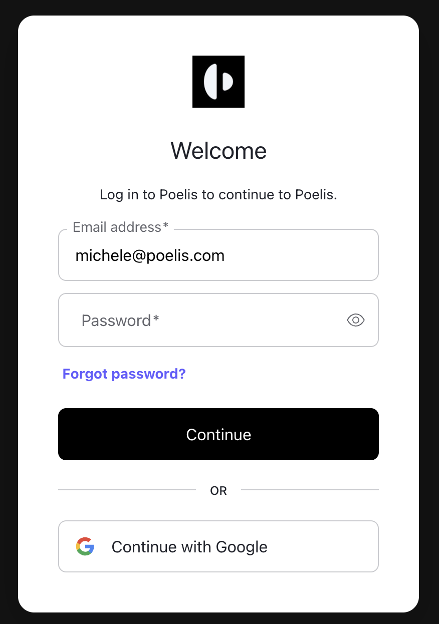 Getting started in Poelis
