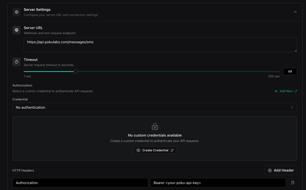 Adding the authorization header in Vapi