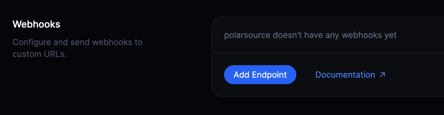Setup Webhooks - Polar