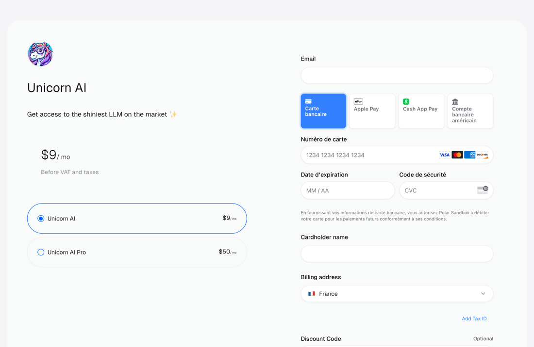 Online Checkout Api Checkout API - Polar