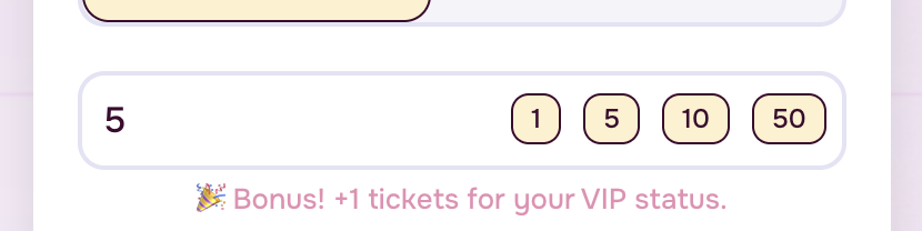 Ticket Amount Input