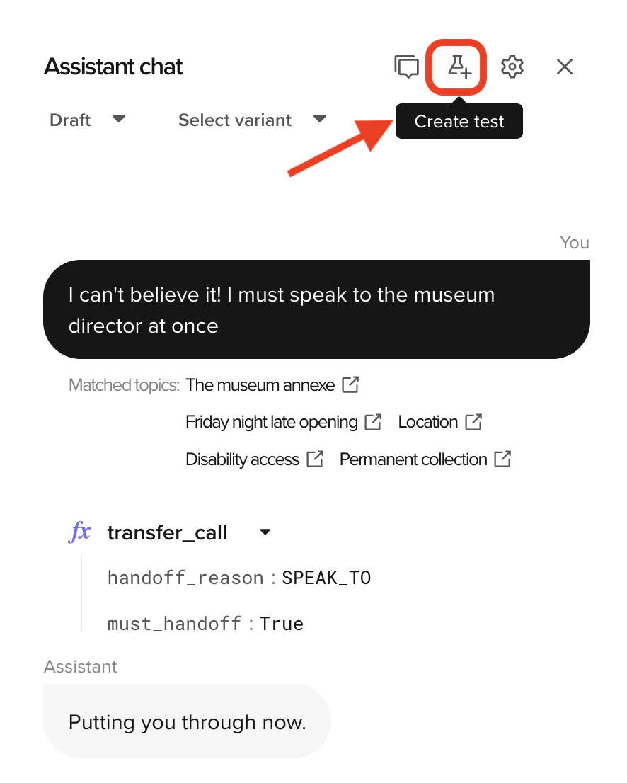 Create test