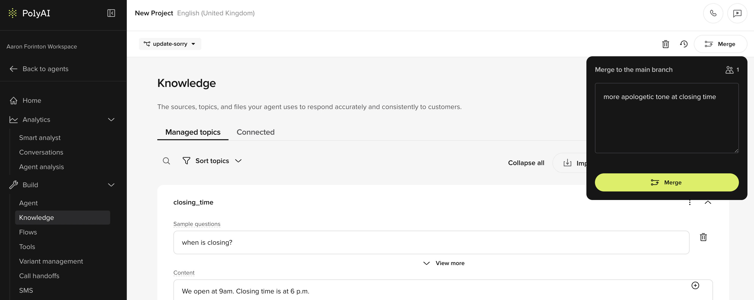 Deployment pipeline showing Sandbox to Live promotion