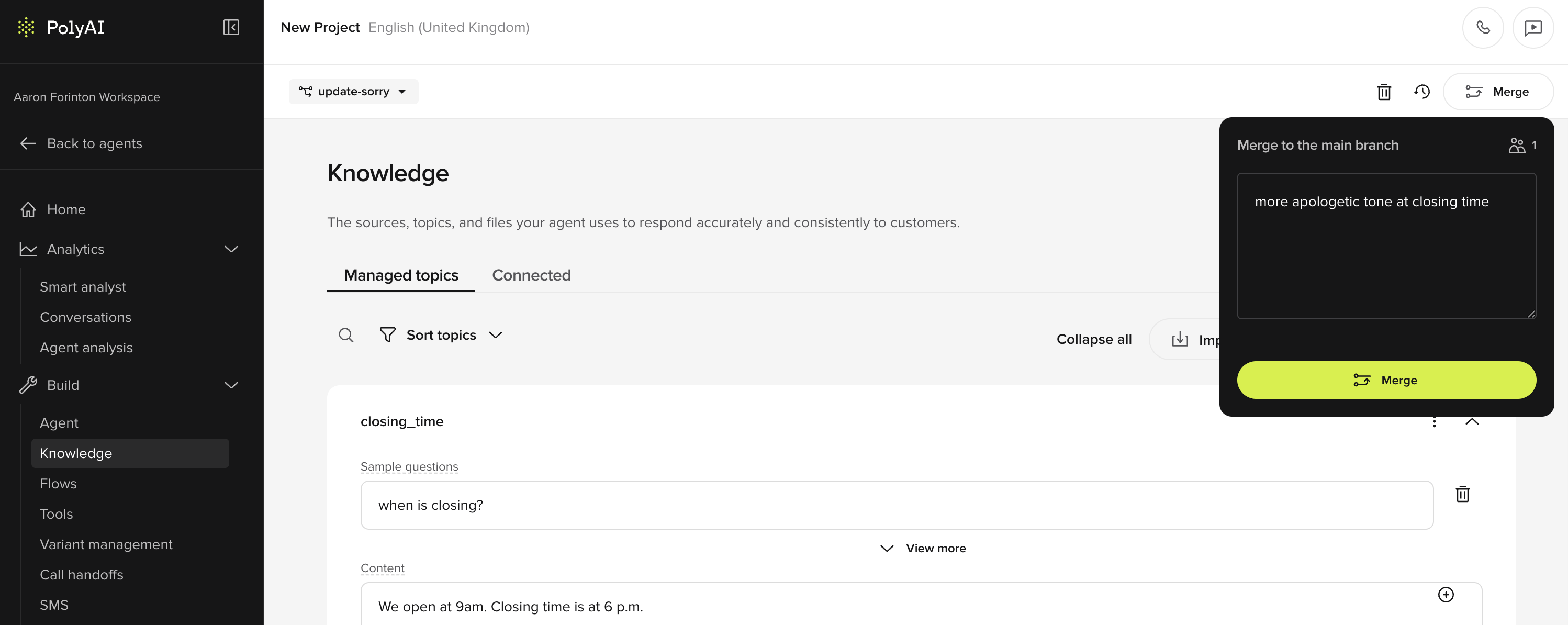 Deployment pipeline showing Sandbox to Live promotion