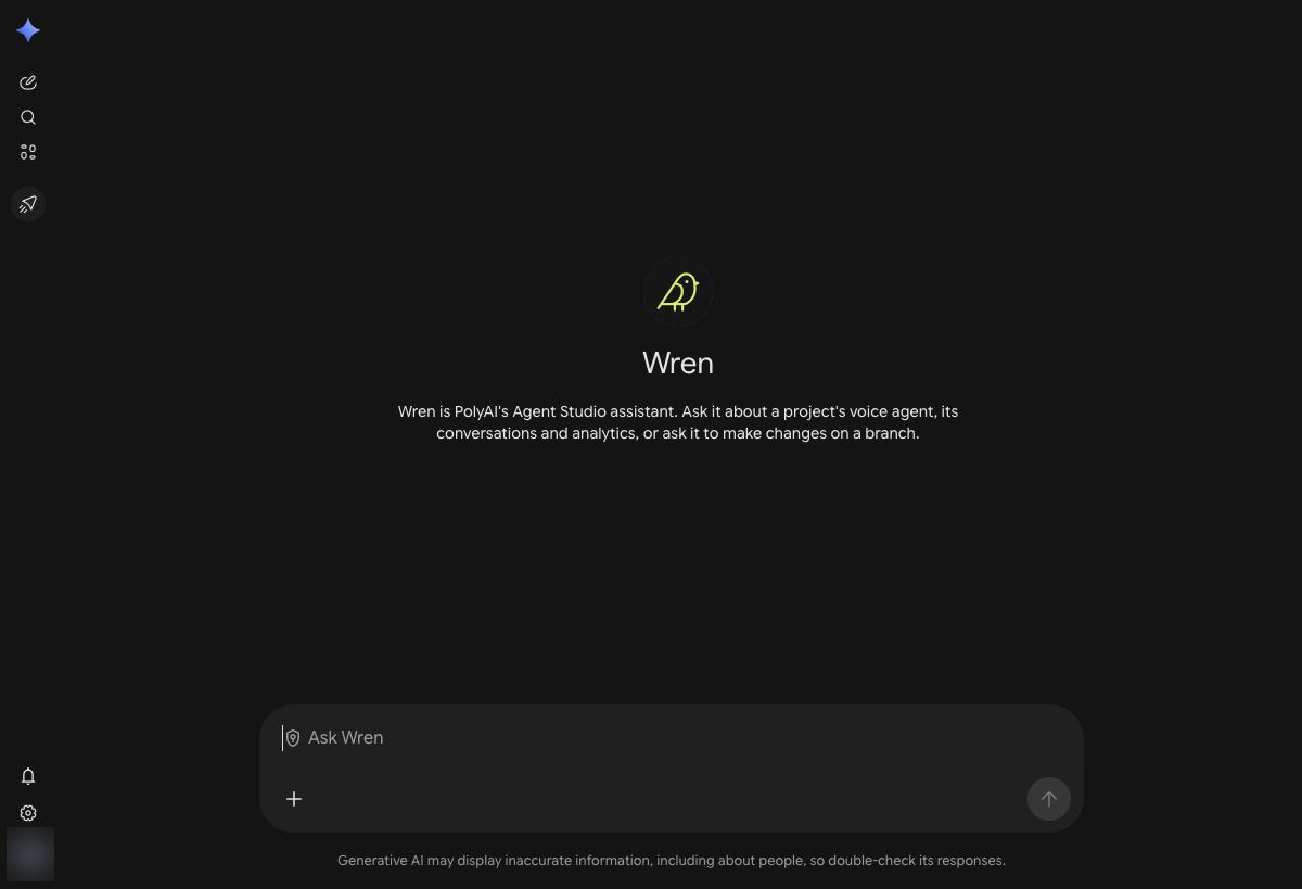 Wren open in the Gemini Enterprise web app, with its description and an Ask Wren input