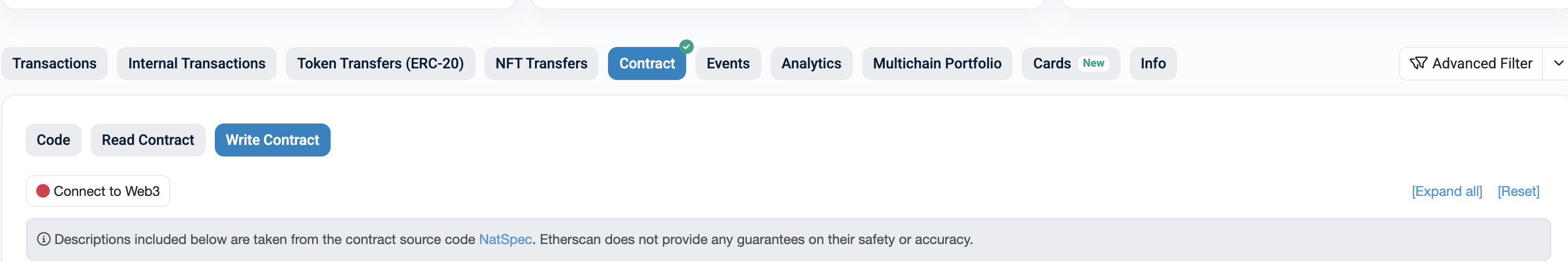 Figure: Connect wallet etherscan