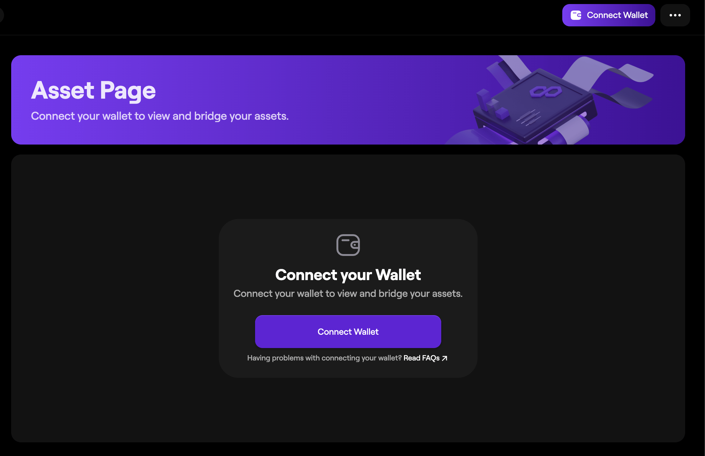 Polygon Portal: Connect wallet