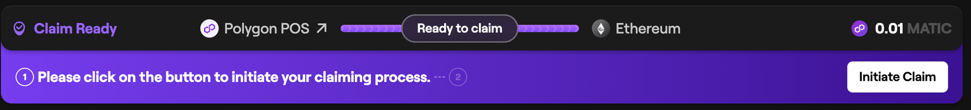 Polygon Portal: initiate claim